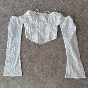 White Fox Corset Top